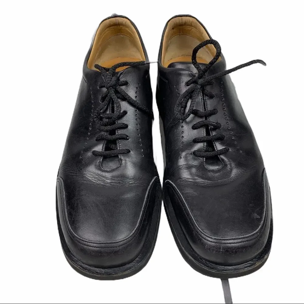Bally’s Rutger Black Leather Lace Up Oxfords 8 M